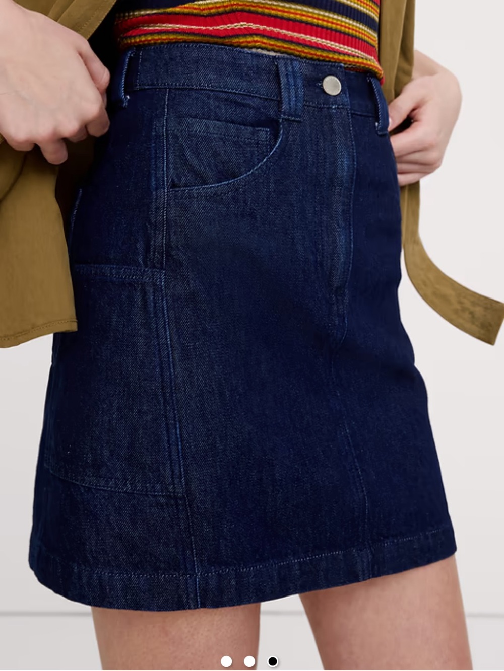 Banana Republic Dark Indigo Denim Mini Skirt
